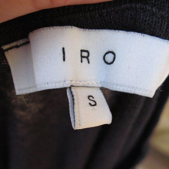 IRO Marvina Blue Linen Distressed Pullover Knit Top - Picture 8 of 9